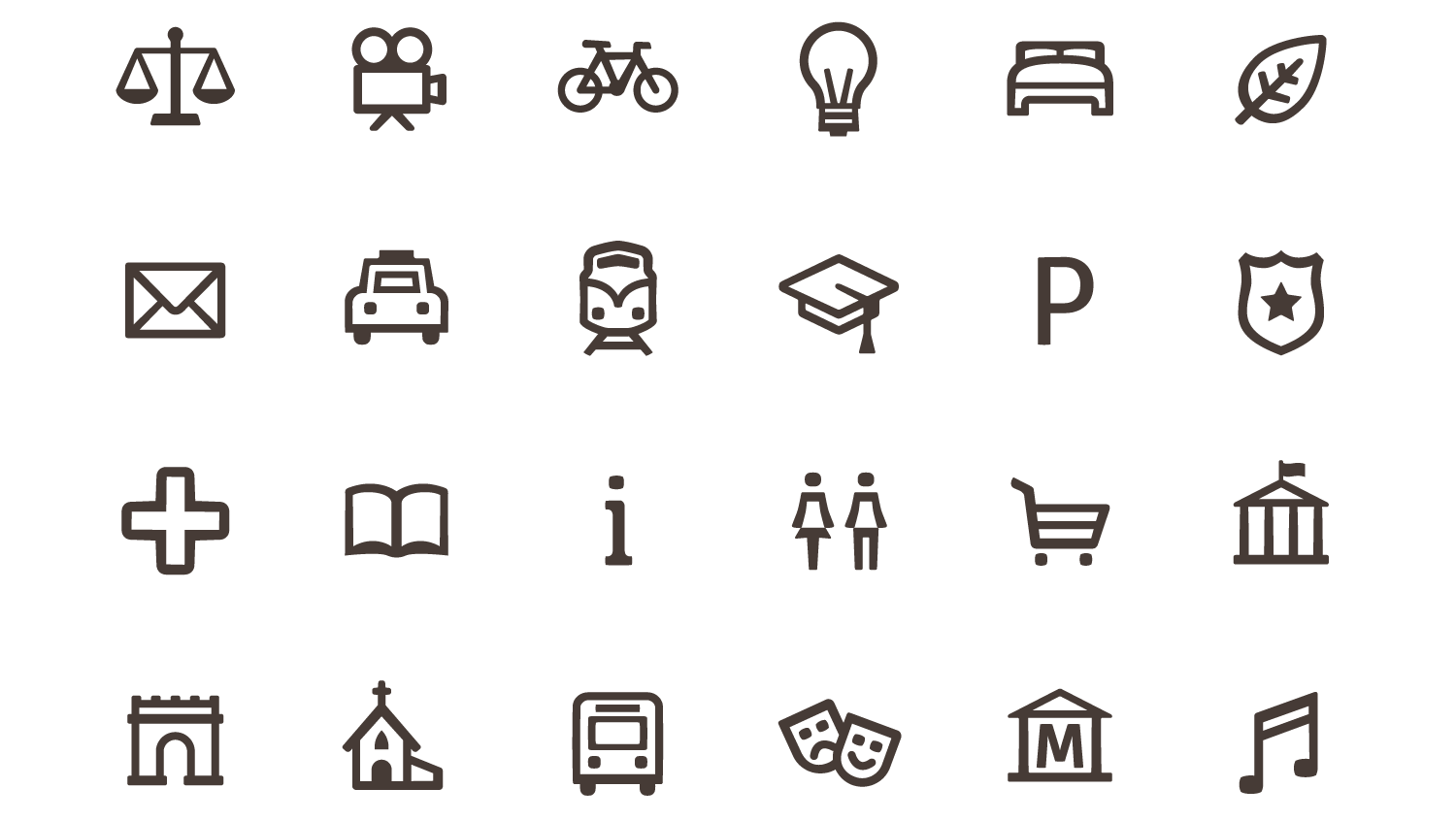 Kielce's Visual Information System - Pictograms and Icons Design