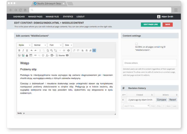 Website with CMS