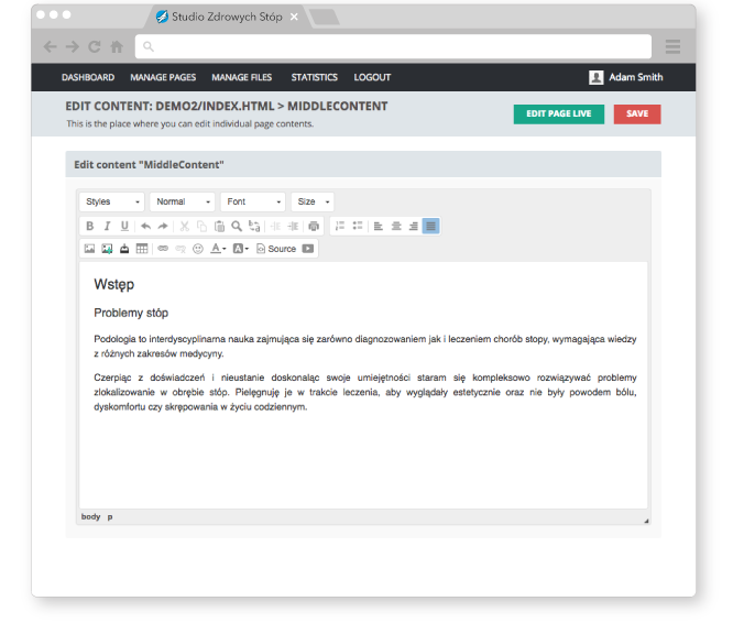 Website with CMS